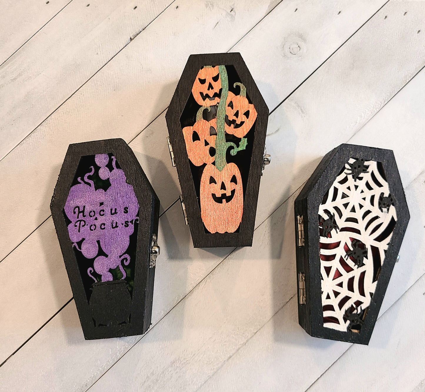 Halloween Hand-Painted Trinket Boxes