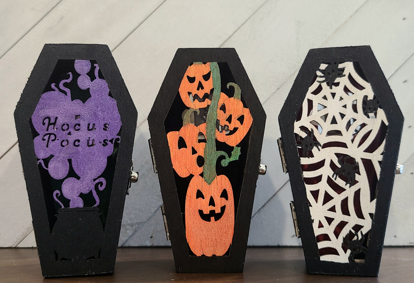 Halloween Hand-Painted Trinket Boxes