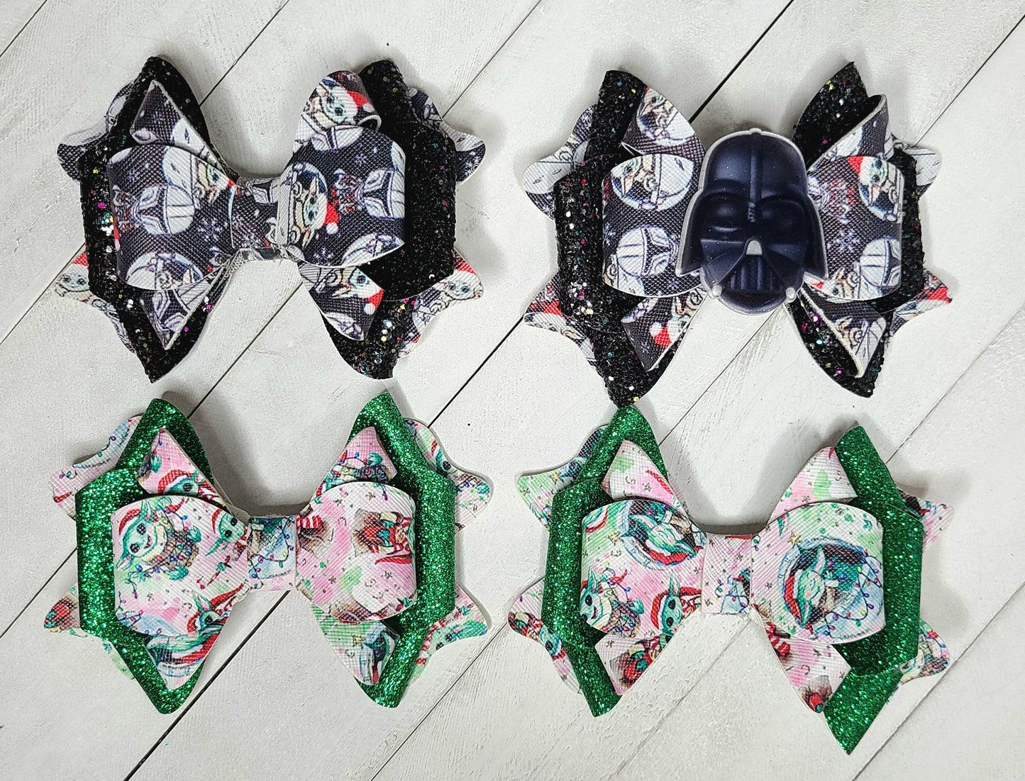 Star War Christmas Hair Bows